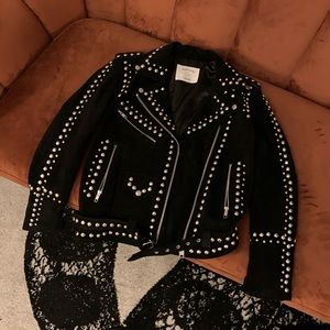 Understated Leather Studded Easy Rider Jacket